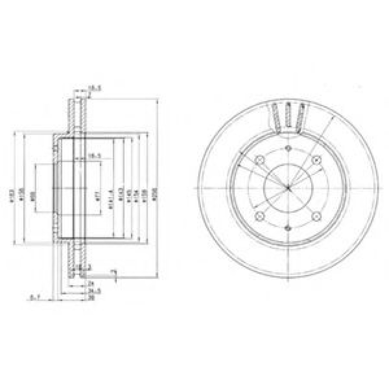 Disc frana VOLVO V40 Combi (VW) (1995 - 2004) DELPHI BG3202 piesa NOUA