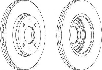 Disc frana VOLVO V40 Combi (VW) (1995 - 2004) FERODO DDF1068 piesa NOUA