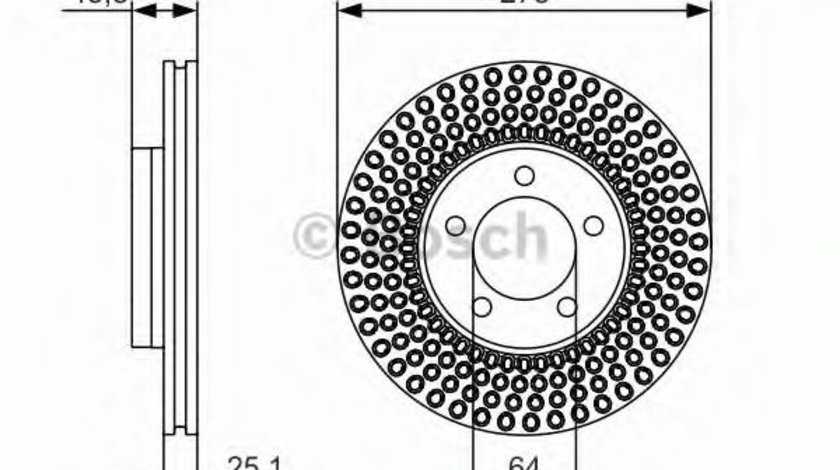 Disc frana VOLVO V40 Hatchback (2012 - 2016) BOSCH 0 986 479 699 piesa NOUA