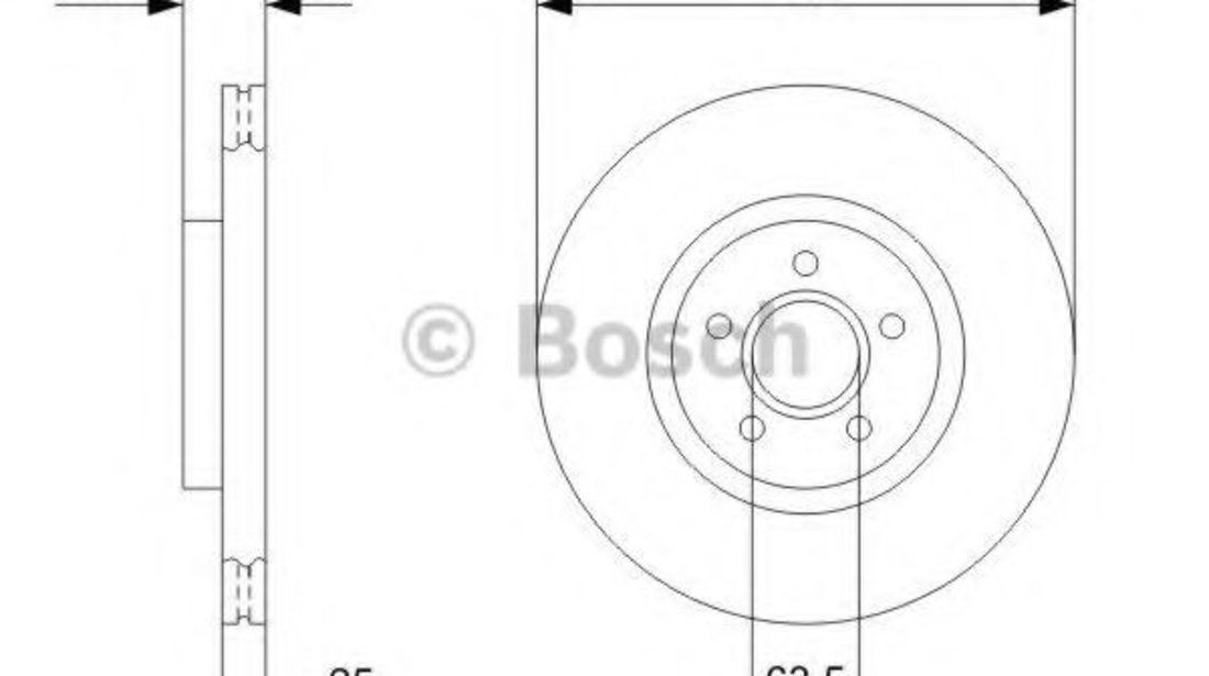 Disc frana VOLVO V40 Hatchback (2012 - 2016) BOSCH 0 986 479 C75 piesa NOUA