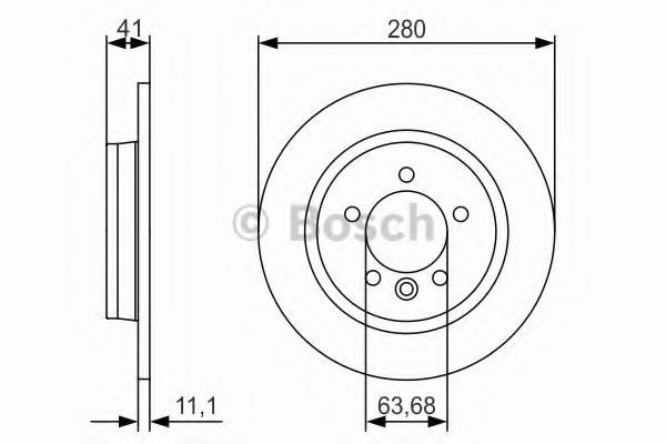 Disc frana VOLVO V40 Hatchback (2012 - 2016) BOSCH 0 986 479 691 piesa NOUA