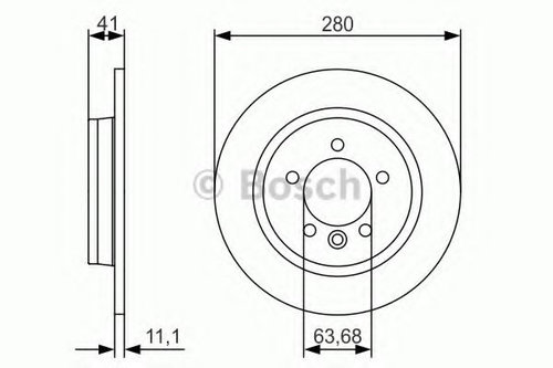 Disc frana VOLVO V40 Hatchback (2012 - 2016) BOSCH 0 986 479 691 piesa NOUA