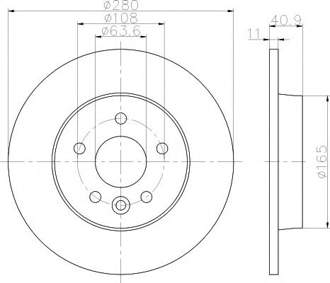 Disc frana VOLVO V40 Hatchback (2012 - 2016) TEXTAR 92255603 piesa NOUA