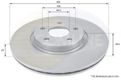 Disc frana VOLVO V50 (MW) (2004 - 2016) COMLINE ADC1227V piesa NOUA