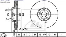 Disc frana VOLVO V60 (2010 - 2016) ATE 24.0128-021...