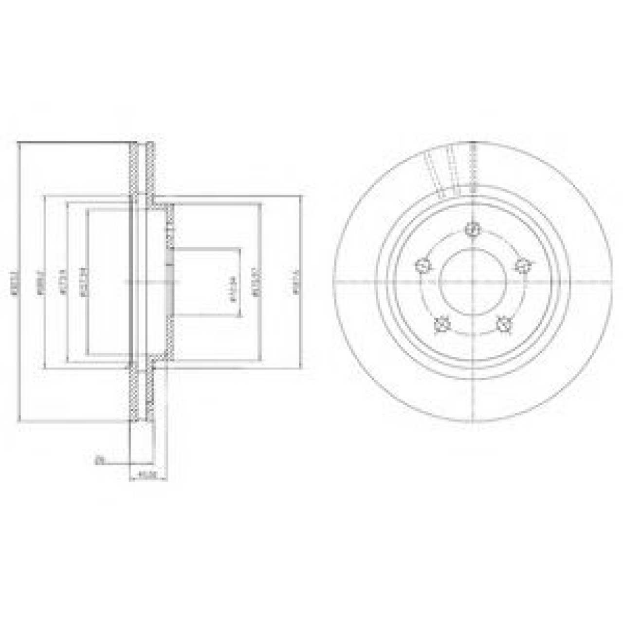 Disc frana VOLVO V60 (2010 - 2016) DELPHI BG4240C piesa NOUA
