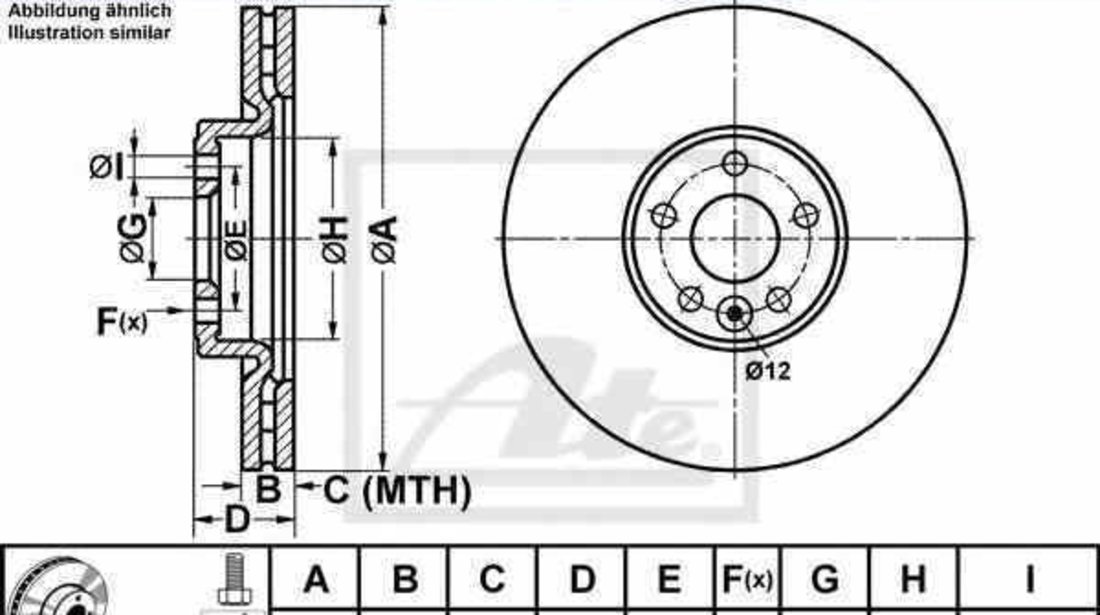 Disc frana VOLVO V60 ATE 24.0128-0210.1