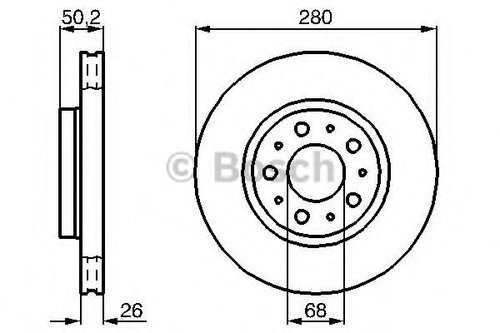 Disc frana VOLVO V70 I (LV) (1996 - 2000) BOSCH 0 986 478 603 piesa NOUA