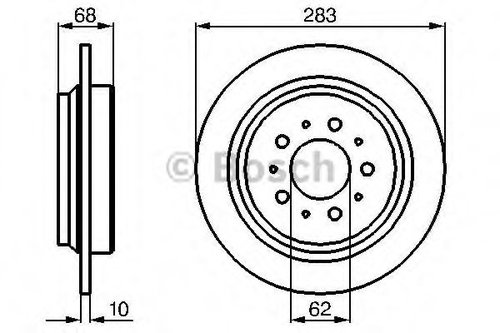 Disc frana VOLVO V70 I (LV) (1996 - 2000) BOSCH 0 986 478 445 piesa NOUA