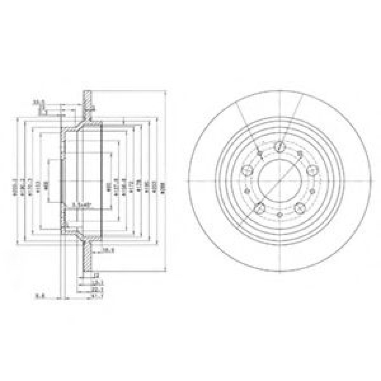 Disc frana VOLVO V70 I (LV) (1996 - 2000) DELPHI BG3515 piesa NOUA