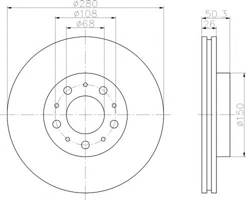 Disc frana VOLVO V70 I (LV) (1996 - 2000) TEXTAR 92066703 piesa NOUA