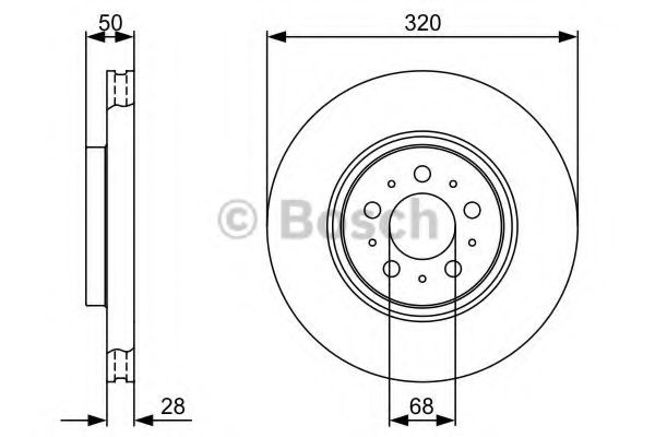 Disc frana VOLVO V70 II (SW) (2000 - 2007) BOSCH 0 986 479 321 piesa NOUA