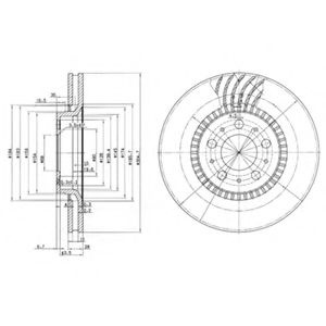 Disc frana VOLVO V70 II (SW) (2000 - 2007) DELPHI BG9514 piesa NOUA