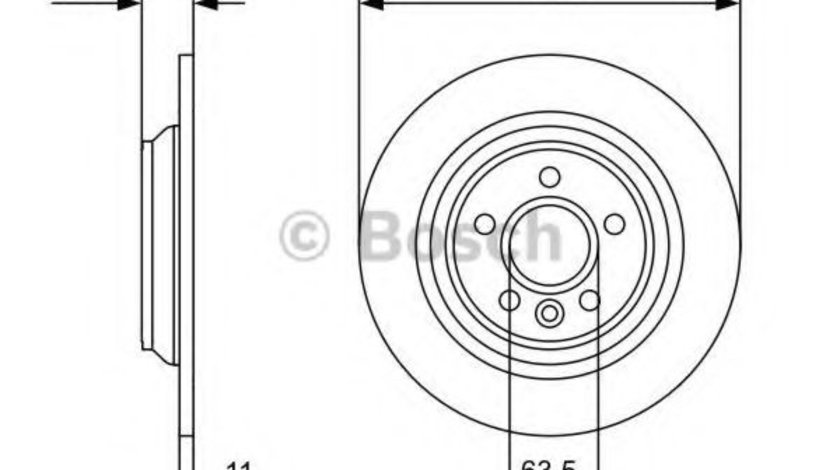 Disc frana VOLVO V70 III (BW) (2007 - 2016) BOSCH 0 986 479 397 piesa NOUA