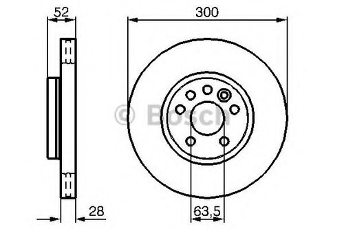 Disc frana VOLVO V70 III (BW) (2007 - 2016) BOSCH 0 986 479 261 piesa NOUA