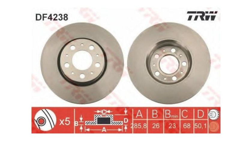 Disc frana Volvo V70 (LV) 1996-2000 #2 09863310