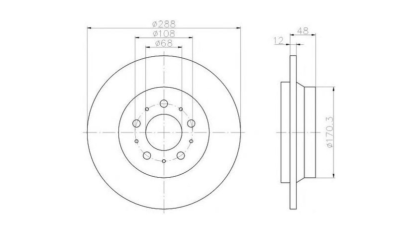 Disc frana Volvo V70 Mk II (SW) 2000-2007 #2 08776510