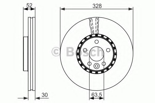 Disc frana VOLVO XC60 (2008 - 2016) BOSCH 0 986 479 621 piesa NOUA