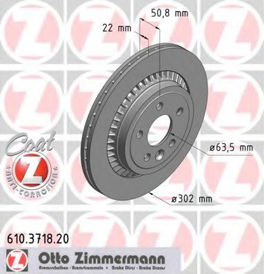 Disc frana VOLVO XC60 (2008 - 2016) ZIMMERMANN 610.3718.20 piesa NOUA