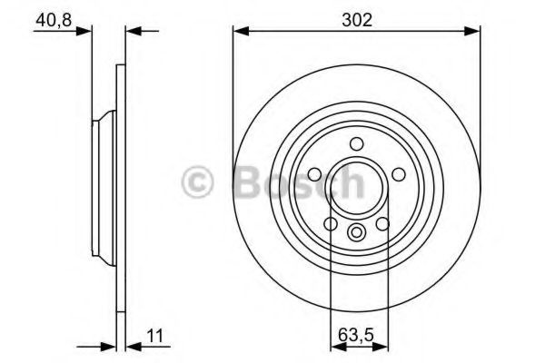 Disc frana VOLVO XC70 II (2007 - 2016) BOSCH 0 986 479 397 piesa NOUA