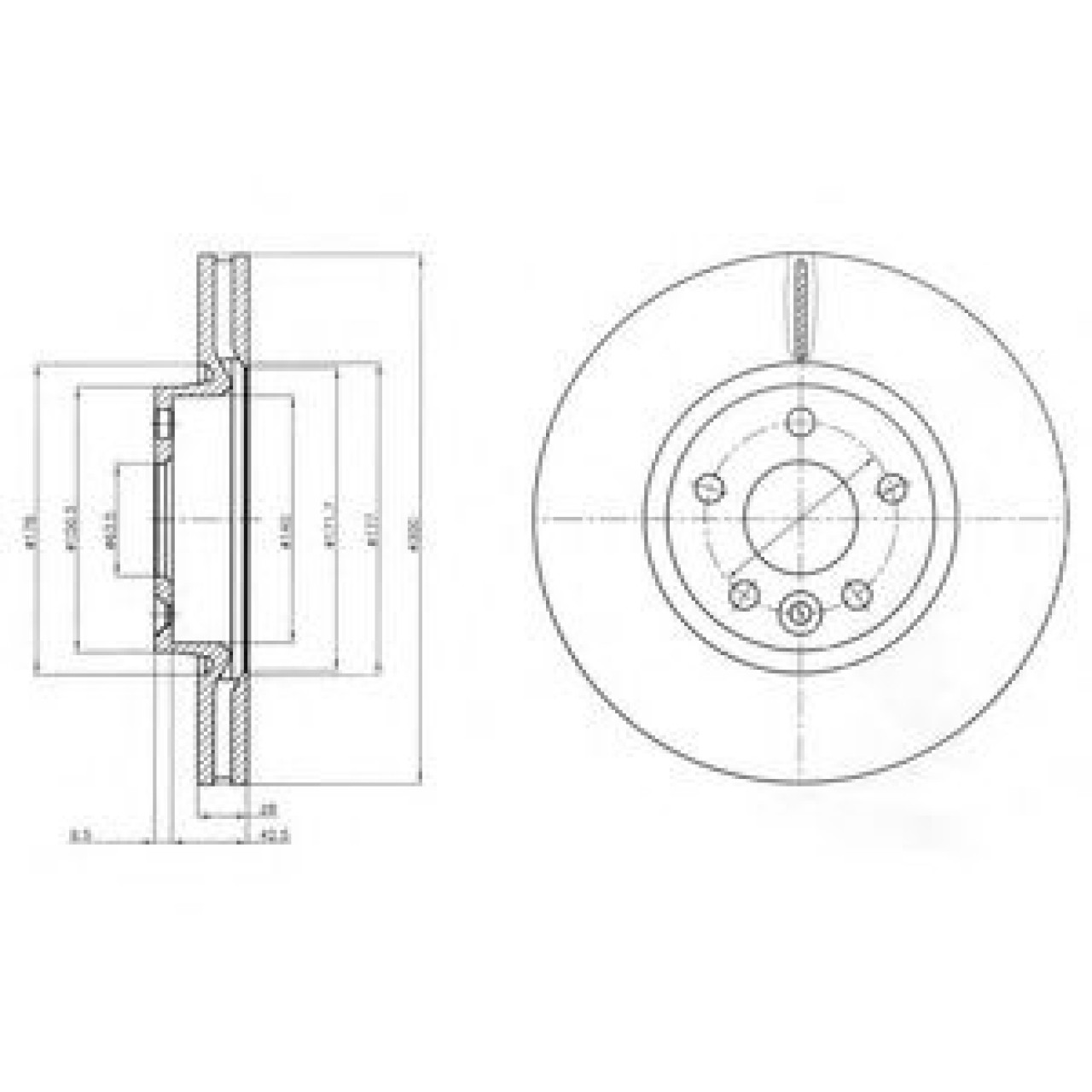 Disc frana VOLVO XC70 II (2007 - 2016) DELPHI BG4094C piesa NOUA