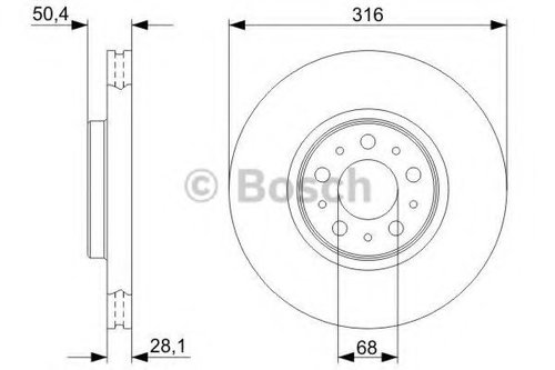 Disc frana VOLVO XC90 I (2002 - 2016) BOSCH 0 986 479 C85 piesa NOUA