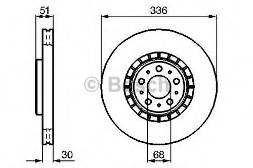 Disc frana VOLVO XC90 I (2002 - 2016) BOSCH 0 986 479 202 piesa NOUA