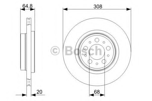 Disc frana VOLVO XC90 I (2002 - 2016) BOSCH 0 986 479 320 piesa NOUA