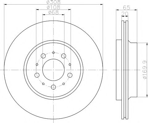 Disc frana VOLVO XC90 I (2002 - 2016) TEXTAR 92126803 piesa NOUA