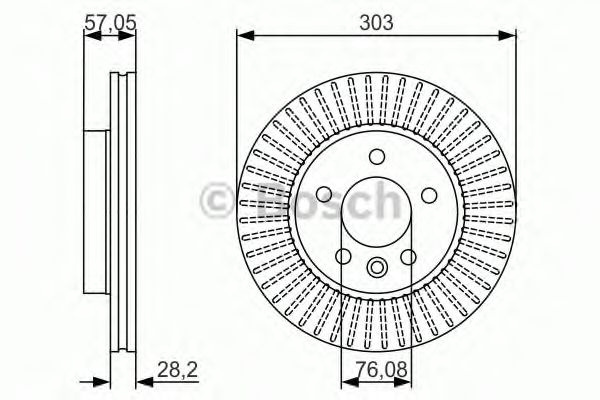 Disc frana VW AMAROK (2H, S1B) (2010 - 2016) BOSCH 0 986 479 154 piesa NOUA