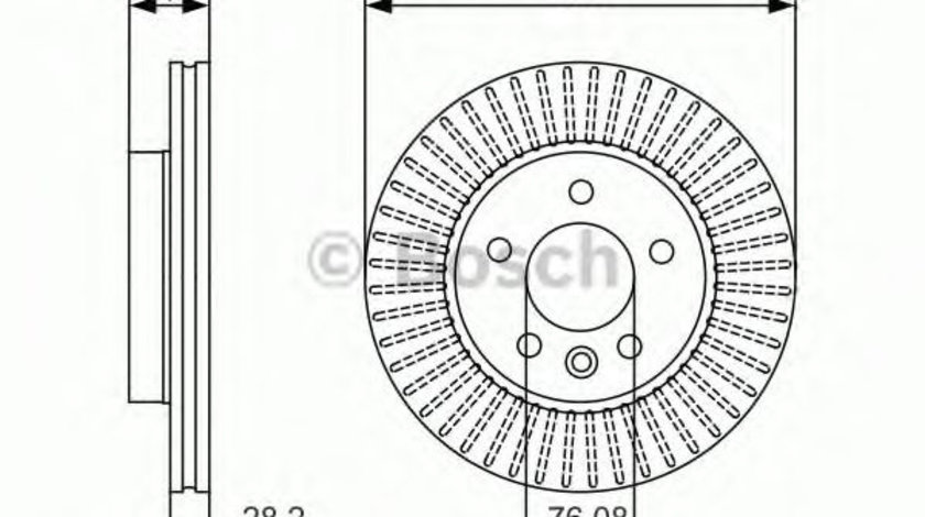 Disc frana VW AMAROK (2H, S1B) (2010 - 2016) BOSCH 0 986 479 154 piesa NOUA