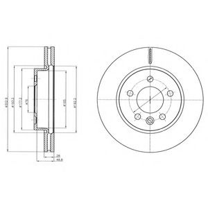 Disc frana VW AMAROK (2H, S1B) (2010 - 2016) DELPHI BG4343C piesa NOUA
