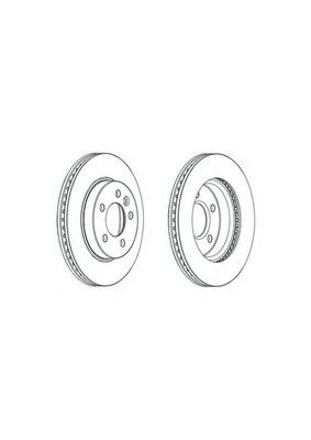 Disc frana VW AMAROK (2H, S1B) (2010 - 2016) FERODO DDF2017C piesa NOUA