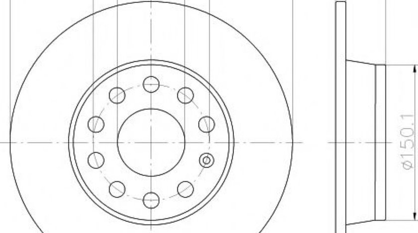 Disc frana VW BEETLE Cabriolet (5C7) (2011 - 2016) HELLA PAGID 8DD 355 116-971 piesa NOUA