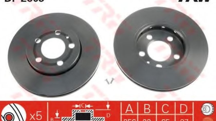 Disc frana VW BORA (1J2) (1998 - 2005) TRW DF2803 produs NOU