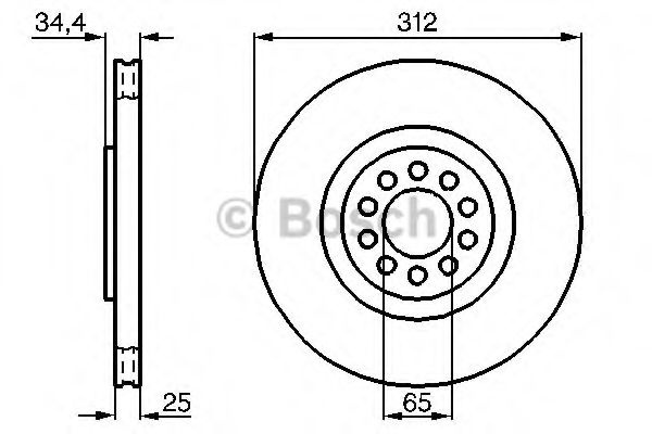 Disc frana VW BORA Combi (1J6) (1999 - 2005) BOSCH 0 986 478 467 piesa NOUA