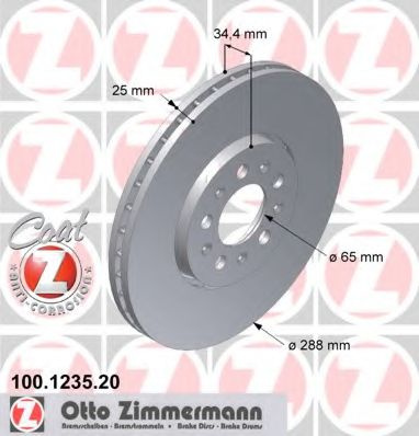 Disc frana VW BORA Combi (1J6) (1999 - 2005) ZIMMERMANN 100.1235.20 piesa NOUA
