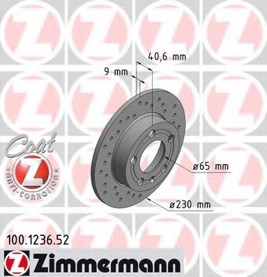 Disc frana VW BORA Combi (1J6) (1999 - 2005) ZIMMERMANN 100.1236.52 piesa NOUA