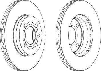 Disc frana VW CADDY II Combi (9K9B) (1995 - 2004) FERODO DDF207 piesa NOUA