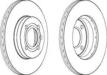 Disc frana VW CADDY II Combi (9K9B) (1995 - 2004) FERODO DDF207 piesa NOUA