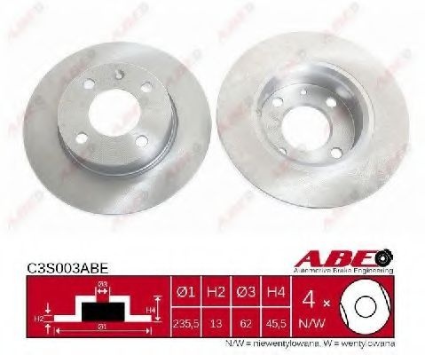 Disc frana VW CADDY II Pick-up (9U7) (1996 - 2000) ABE C3S003ABE piesa NOUA