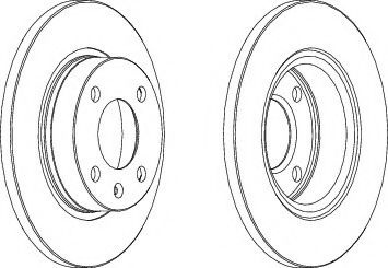 Disc frana VW CADDY II Pick-up (9U7) (1996 - 2000) FERODO DDF875 piesa NOUA