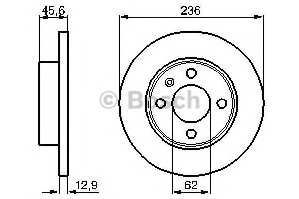 Disc frana VW CADDY II Pick-up (9U7) (1996 - 2000) BOSCH 0 986 478 859 piesa NOUA