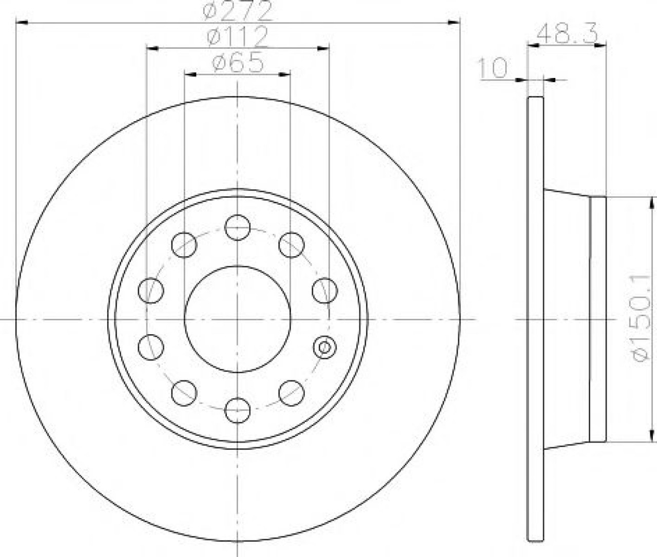 Disc frana VW CADDY III Combi (2KB, 2KJ, 2CB, 2CJ) (2004 - 2016) TEXTAR 92224903 piesa NOUA
