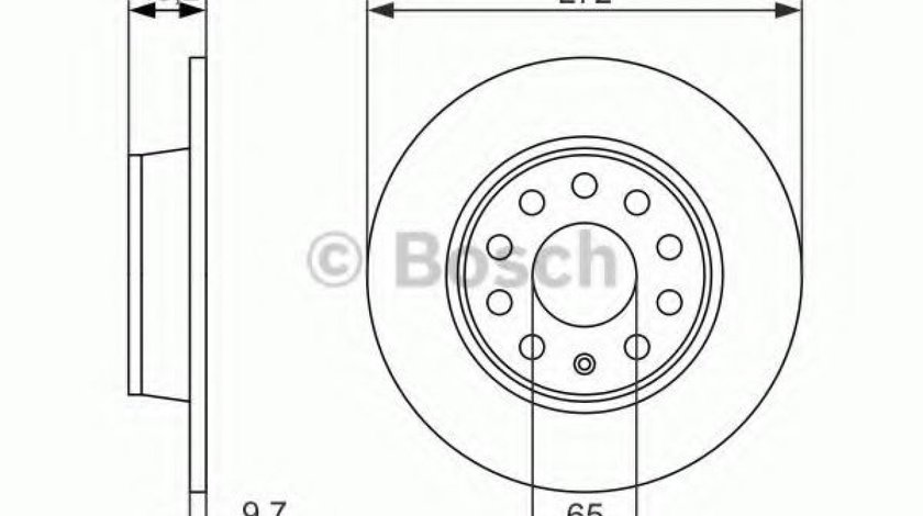 Disc frana VW CADDY III Combi (2KB, 2KJ, 2CB, 2CJ) (2004 - 2016) BOSCH 0 986 479 677 piesa NOUA