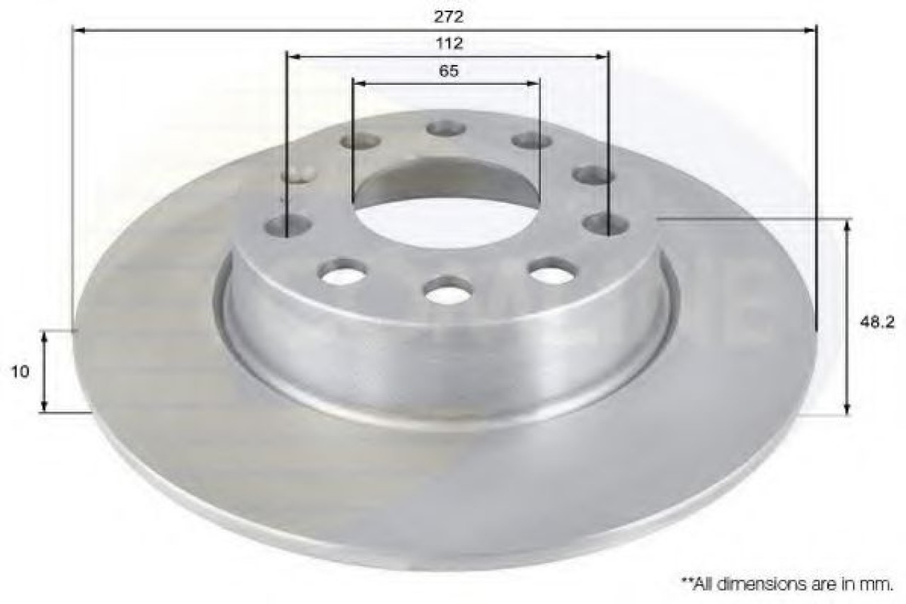 Disc frana VW CADDY III Combi (2KB, 2KJ, 2CB, 2CJ) (2004 - 2016) COMLINE ADC1497 piesa NOUA