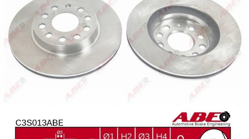 Disc frana VW CADDY III nadwozie pe?ne 2KA 2KH 2CA 2CH Producator ABE C3S013ABE