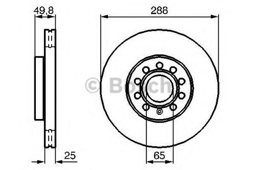 Disc frana VW CADDY IV Combi (Saab, SAJ) (2015 - 2016) BOSCH 0 986 479 088 piesa NOUA