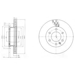 Disc frana VW CRAFTER 30-35 bus (2E) (2006 - 2016) DELPHI BG4032 piesa NOUA