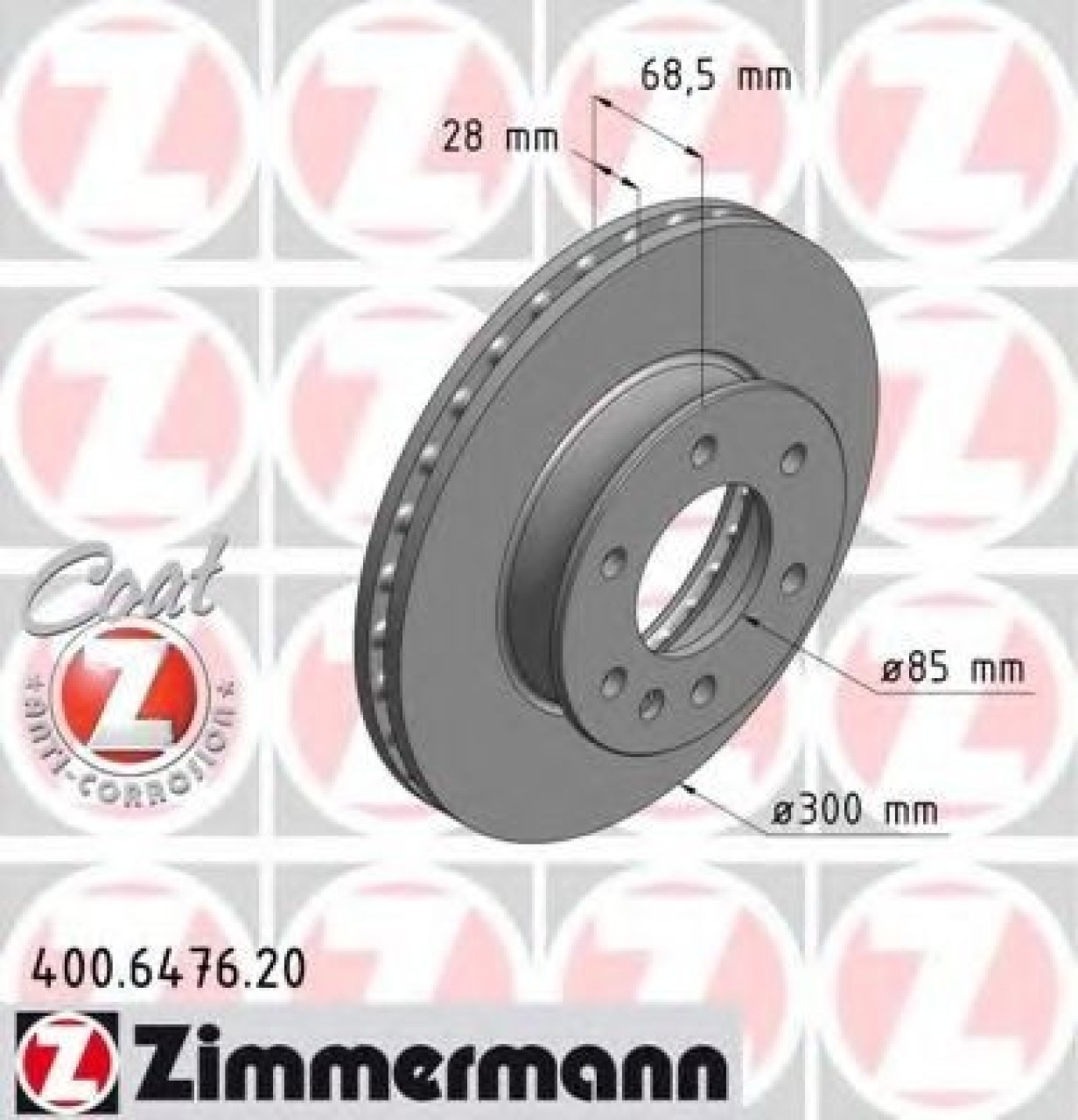 Disc frana VW CRAFTER 30-35 bus (2E) (2006 - 2016) ZIMMERMANN 400.6476.20 piesa NOUA